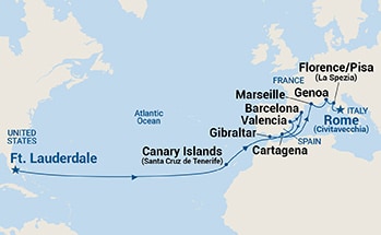 21-Day Mediterranean Grand Adventure Itinerary Map